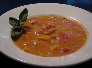 Yellow Pepper and White Bean Soup